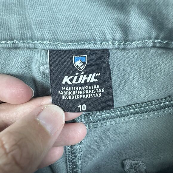 Kuhl Shorts Womens Size 10 Green 7" KONTOUR Hiking Camp Shorts Stretch - Picture 9 of 12